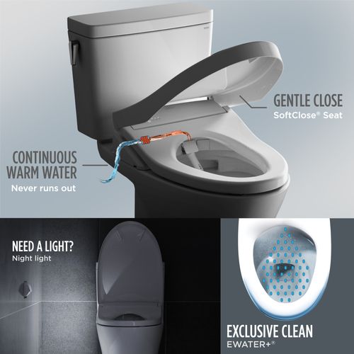 Main product image of S7 Washlet+ Electronic Bidet Toilet Seat With EWATER+ Bowl And Wand Cleaning And Contemporary Lid, Elongated, Cotton White - SW4726AT40#01