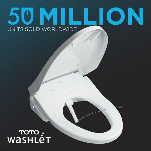 Main product image of Washlet S350e Electronic Bidet Toilet Seat With Auto Open And Close And EWATER+ Cleansing, Round, Cotton White - SW583#01