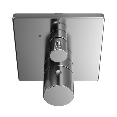 Main product image of Square Thermostatic Mixing Valve with Volume Control Shower Trim, Polished Chrome