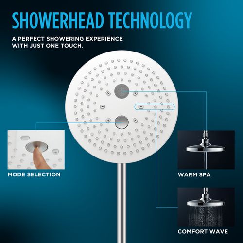 Main product image of G Series 1.75 GPM Two Spray Function 8.5" Round Showerhead with COMFORT WAVE and WARM SPA, Polished Chrome