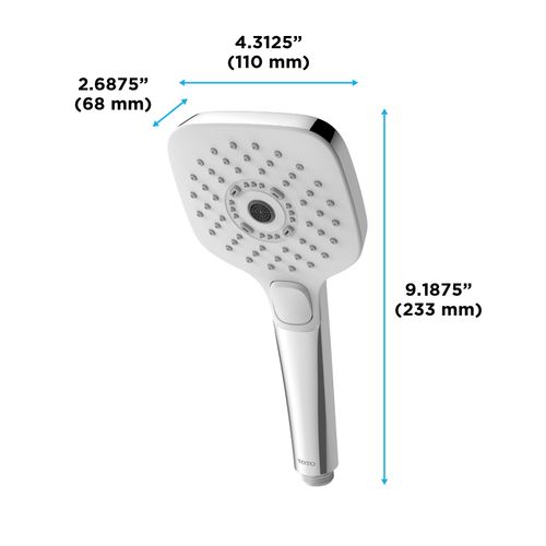 Main product image of G Series 1.75 GPM Multifunction 4" Square Handshower with ACTIVE WAVE, COMFORT WAVE, and WARM SPA, Polished Nickel