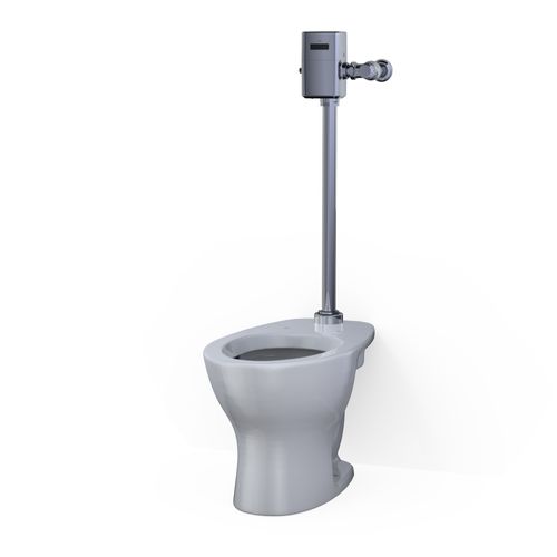 Main product image of ECOPOWER Touchless 1.28 GPF High Efficiency Toilet Flushometer Valve for back spud with 12" Vacuum Breaker Set, Polished Chrome