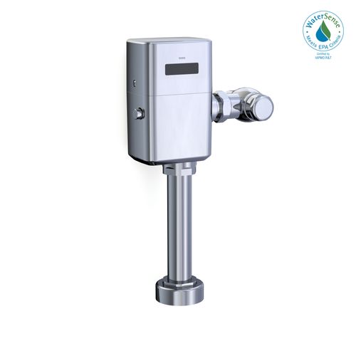 Main product image of ECOPOWER Touchless 1.0 GPF High Efficiency Toilet Flushometer Valve for back spud with 12" Vacuum Breaker Set, Polished Chrome