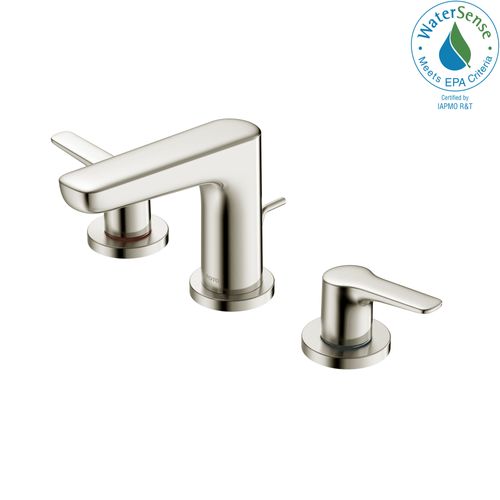 Main product image of GS 1.2 GPM 2 Handle Widespread Bathroom Sink Faucet, Brushed Nickel - TLG03201U-BN