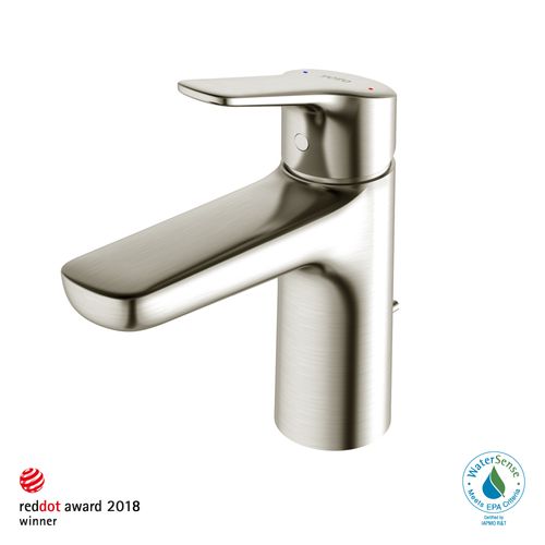Main product image of GS Series 1.2 GPM 1 Handle Bathroom Sink Faucet with COMFORT GLIDE Technology and Drain Assembly, Brushed Nickel - TLG03301U-BN