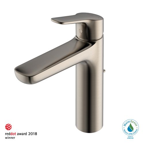 Main product image of GS Series 1.2 GPM 1 Handle Bathroom Faucet for Semi-Vessel Sink with COMFORT GLIDE Technology and Drain Assembly, Brushed Nickel - TLG03303U-BN
