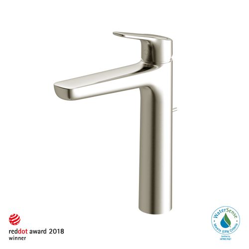 Main product image of GS Series 1.2 GPM 1 Handle Bathroom Faucet for Vessel Sink with COMFORT GLIDE Technology and Drain Assembly, Brushed Nickel - TLG03305U-BN