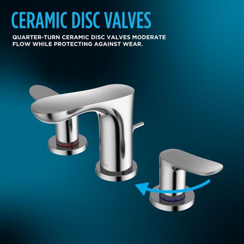 Main product image of GB Series 1.2 GPM 2 Handle Widespread Bathroom Sink Faucet with Drain Assembly (Polished Chrome) - TLG10201U-CP