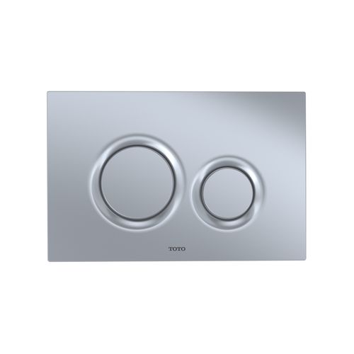 Main product image of Dual Flush Round Push Button Plate For Select Duofit In-wall Tank Unit, Matte Silver - YT930#MS