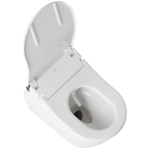 Main product image of CT447CFGT60#01 RP D Shape Wall Hung Toilet Bowl, 1.28/0.9 GPF - Washlet+ Not Included (Cotton White)