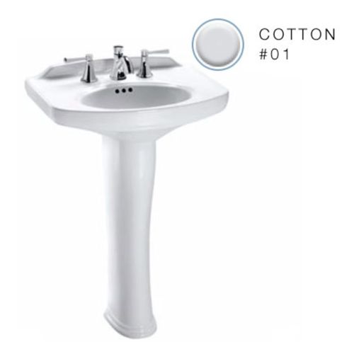 Main product image of LPT642#01 Dartmouth Pedestal Lavatory Sink, 1 Hole (Cotton White)