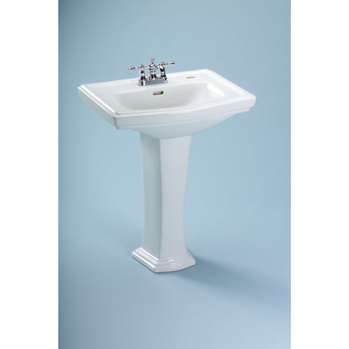 Main product image of LPT780#01 Clayton 1 Hole Pedestal Lavatory Sink (Cotton White)