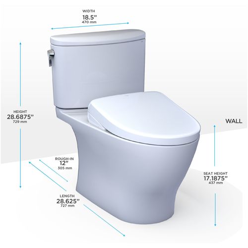 Main product image of MW4424736CUFGA#01 2-Piece Nexus 1.0 GPF w/ Washlet+ S7A & Autoflush, 1.0 GPF (Cotton White)