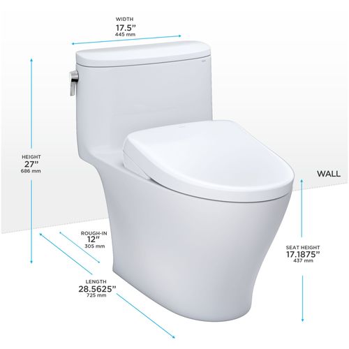 Main product image of MW6424736CUFGA#01 1-Piece Nexus 1.0 GPF w/ Washlet+ S7A & Autoflush, 1.0 GPF (Cotton White)