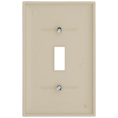 Main product image of 1-Gang Toggle Switch Wall Plate - Ivory