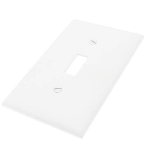 Main product image of 1-Gang Toggle Switch Wall Plate - White