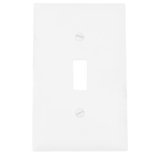 Main product image of 1-Gang Toggle Switch Wall Plate - White