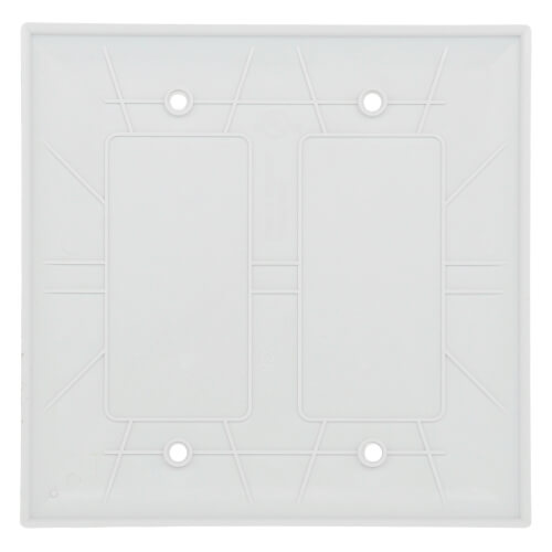 Main product image of 2-Gang Blank Wall Plate, Box Mount - White