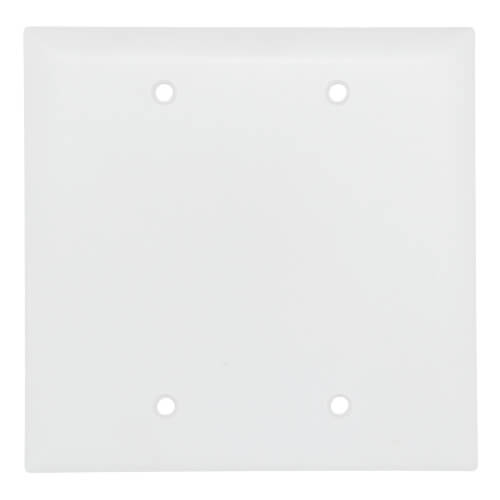 Main product image of 2-Gang Blank Wall Plate, Box Mount - White