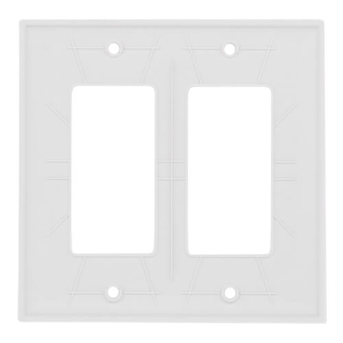 Main product image of 2-Gang Decorator Switch Wall Plate - White