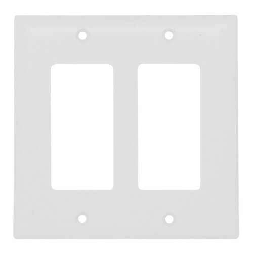 Main product image of 2-Gang Decorator Switch Wall Plate - White