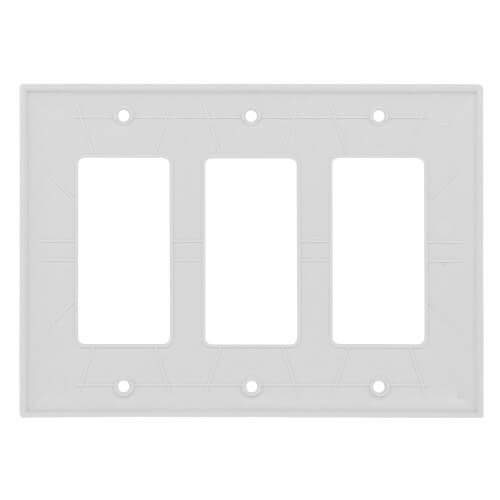 Main product image of 3-Gang Decorator Switch Wall Plate - White