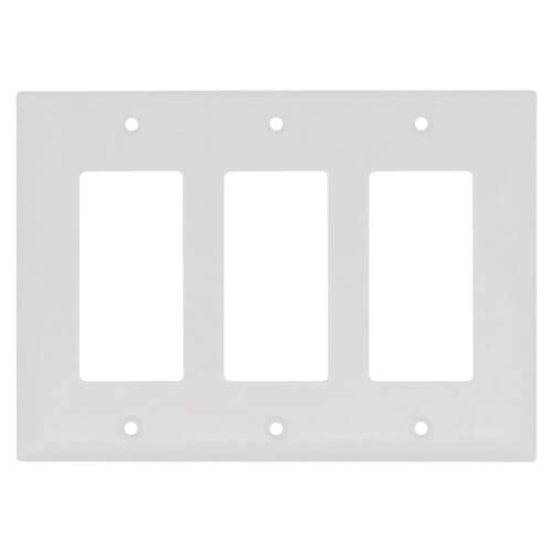 Main product image of 3-Gang Decorator Switch Wall Plate - White