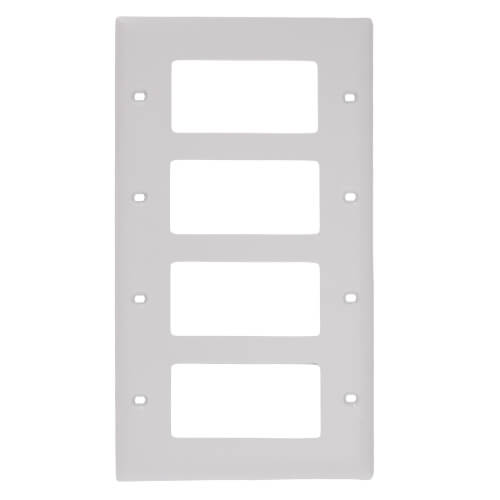 Main product image of 4-Gang Decorator Switch Wall Plate - White