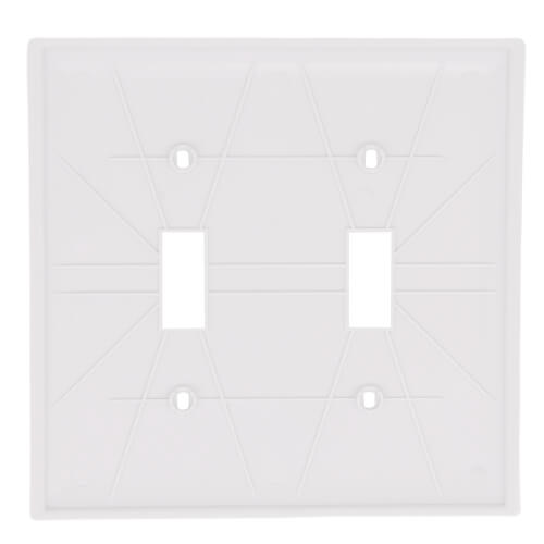Main product image of 2-Gang Toggle Switch Wall Plate - White