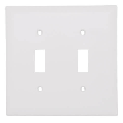 Main product image of 2-Gang Toggle Switch Wall Plate - White