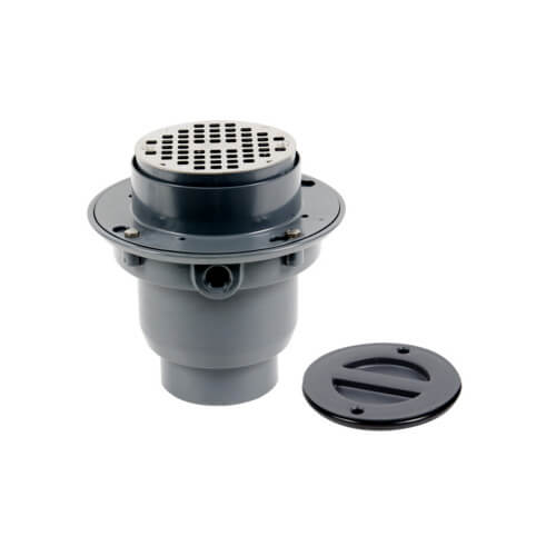 TP313S Oatey TP313S 3" Solvent Weld PVC TrueSet Flanged Drain w/ 6