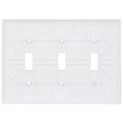 Main product image of 3-Gang Toggle Switch Wall Plate - White
