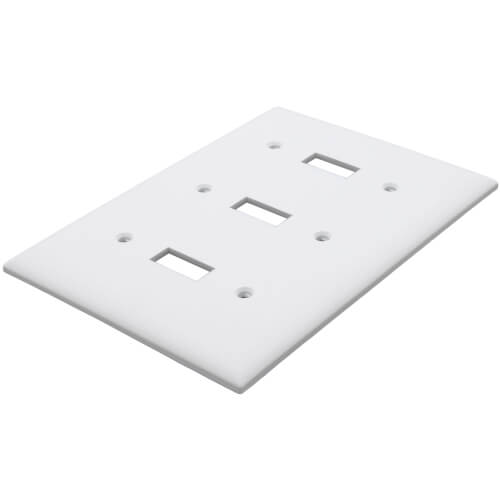 Main product image of 3-Gang Toggle Switch Wall Plate - White