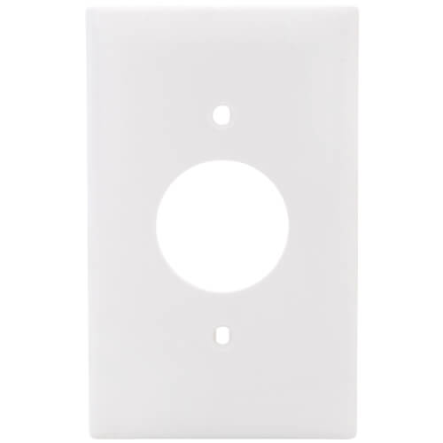 Main product image of 1-Gang Single Receptacle Opening Wall Plate - White
