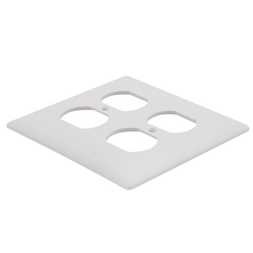 Main product image of 2-Gang Duplex Receptacle Wall Plate - White