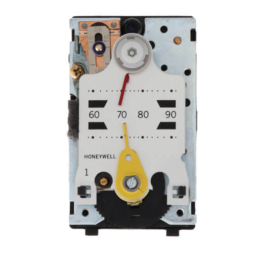 Main product image of Pneumatic Thermostat Direct Acting, Heating includes small Wall Plate and Satin Chrome Cover (59 to 90F), TP970A2145