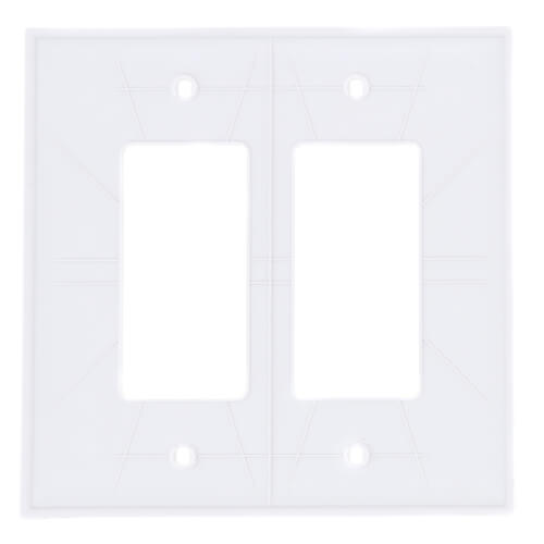 Main product image of 2-Gang Decorator Switch Jumbo Wall Plate - White