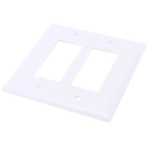 Main product image of 2-Gang Decorator Switch Jumbo Wall Plate - White