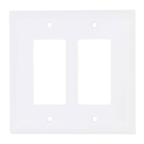 Main product image of 2-Gang Decorator Switch Jumbo Wall Plate - White