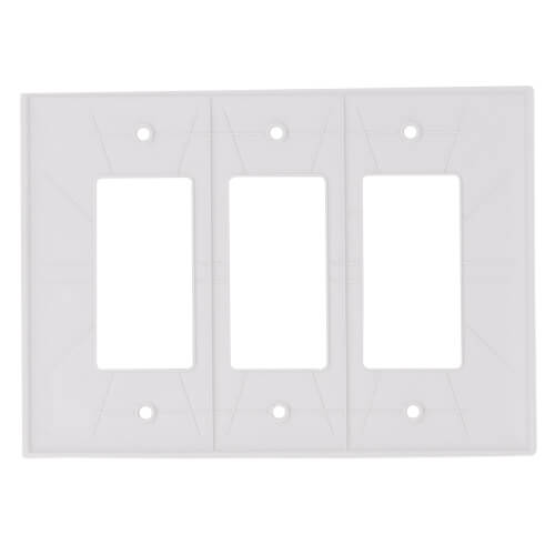 Main product image of 3-Gang Decorator Switch Jumbo Wall Plate - White