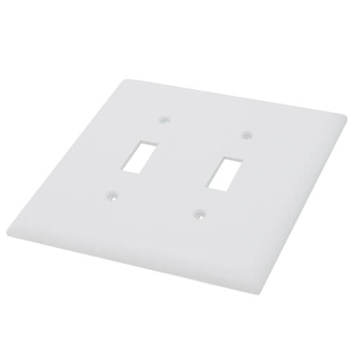 Main product image of 2-Gang Toggle Switch Jumbo Wall Plate - White