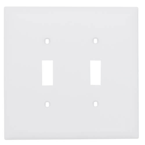 Main product image of 2-Gang Toggle Switch Jumbo Wall Plate - White