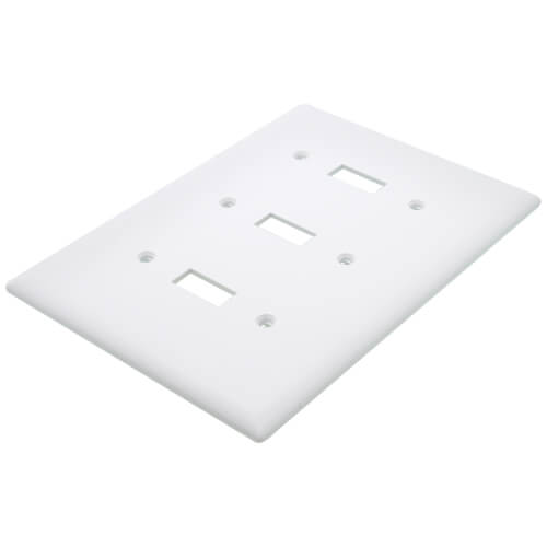 Main product image of 3-Gang Toggle Switch Jumbo Wall Plate - White