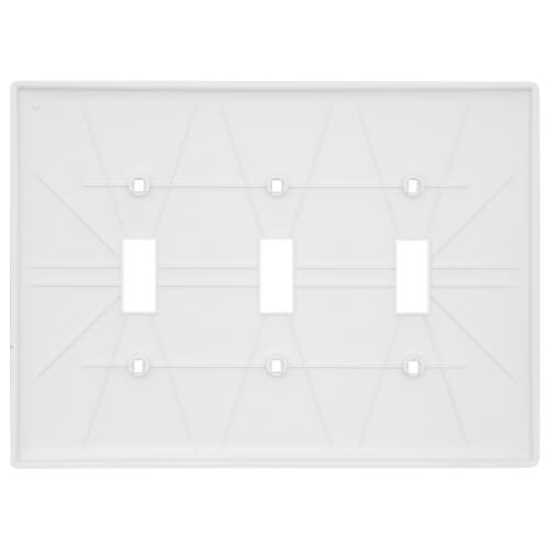 Main product image of 3-Gang Toggle Switch Jumbo Wall Plate - White