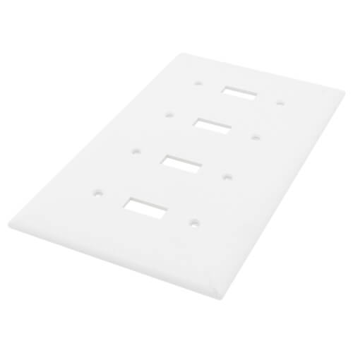 Main product image of 4-Gang Toggle Switch Jumbo Wall Plate - White
