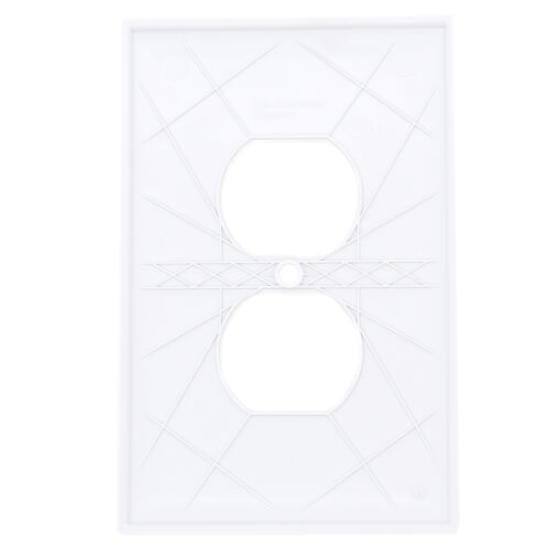 Main product image of 1-Gang Duplex Receptacle Jumbo Wall Plate - White