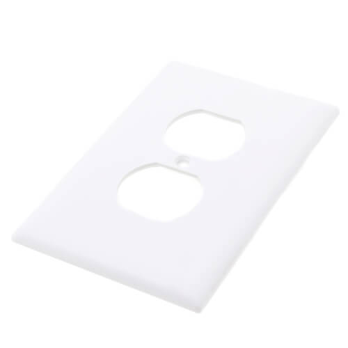 Main product image of 1-Gang Duplex Receptacle Jumbo Wall Plate - White