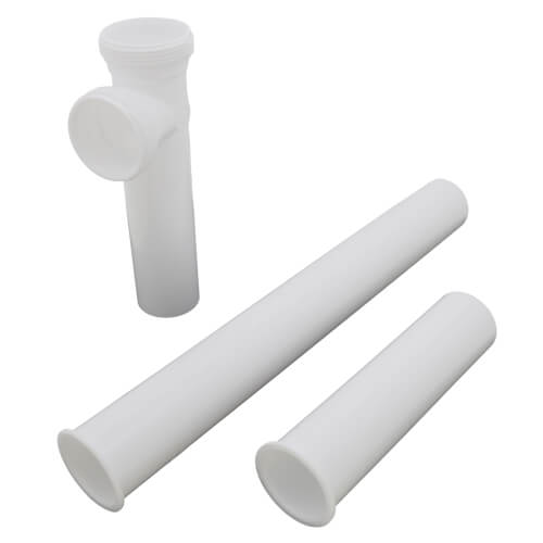 Main product image of 1-1/2" White Plastic Direct Connect Disposer Kit with 13" Arm
