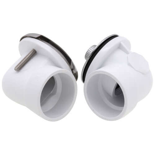 Main product image of Bath Waste Standard Half Kit - CP Lift & Turn Drain w/ 2 Hole Face Plate (PVC)