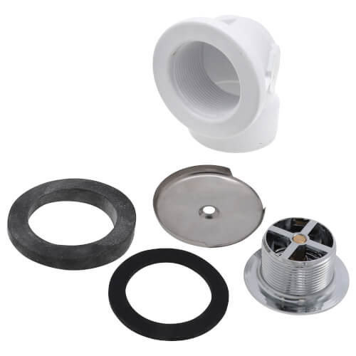 Main product image of Bath Waste Standard Half Kit - CP Toe Pop-Up Drain w/ 2 Hole Face Plate (PVC)